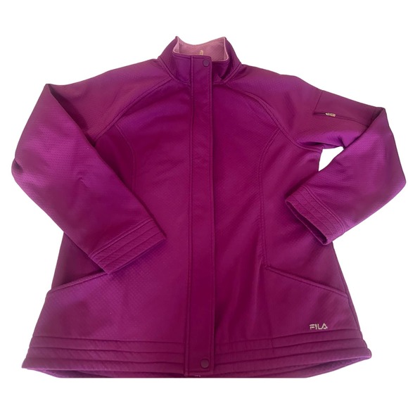 Fila Jackets & Blazers - Fila Women XL Berry Pink Lavender Sports Athletic coat Jacket workout gym run